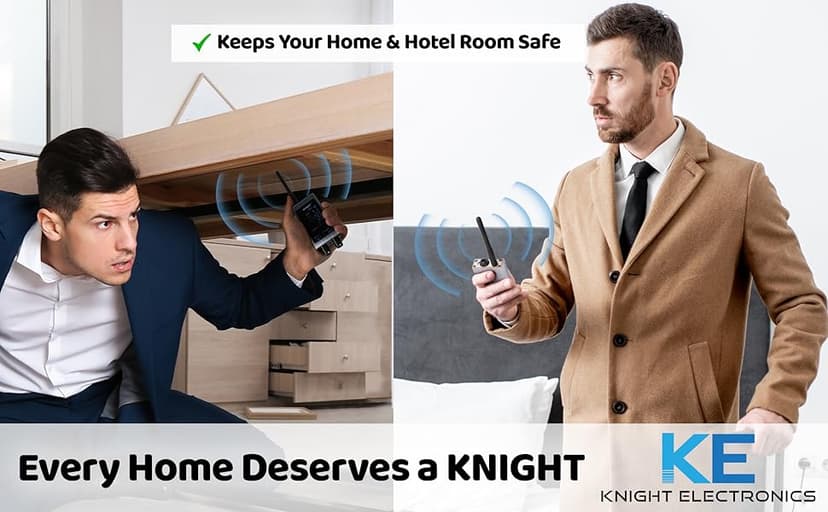 KT-9000 Premium Hidden Devices Detector by Knight Electronics - Hidden Camera Detectors RF Detector & Bug Detector | Hidden Camera Finder for GPS Tracking/Radio Frequency Signal Detection Anti Spy