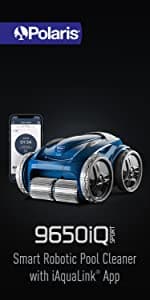 Polaris 8050 Sport Robotic Pool Cleaner, Automatic Vacuum for InGround Pools up to 40ft, Wall Climbing Vac w/ Strong Suction & Easy Access Transparent Lid