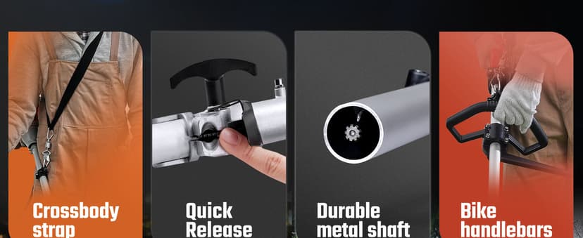 Pole Saw Gas Powered, 16-Foot Reach 42.7CC 2-Cycle 10-Inch Bar Cordless Extendable Long Trimmer Power Gasoline Chainsaw For Tree Hedge Trimming Bush Pruning, Regular Saw Head