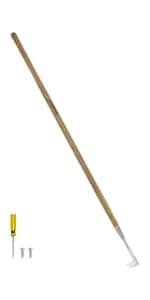 2024 New Upgrade Hand Dibber with 5 inches Measuring Scale, Easy to Grip L-Shaped Wood Handle Dibbler, Stamped Stainless Steel Tip Seed Dibber, 11.3'' Dibber for Sowing Seeds and Planting Seedlings