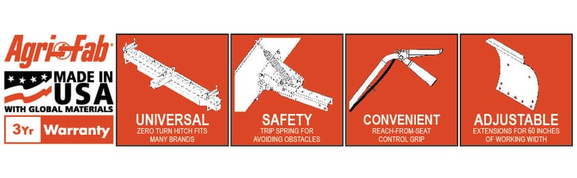 Agri-Fab Zero Turn Mower, Snowblade 60”