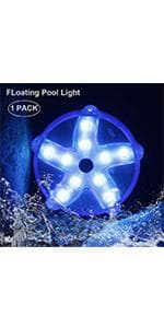 Floating Pool Speakers with Colorful Lights, IP68 Waterproof Bluetooth Speaker for Pool, Crystal Clear Sound Hot Tub Speaker for Pool, Spa and Outdoor