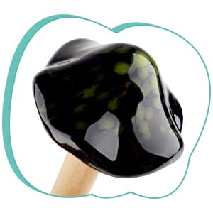 8Pcs Ceramic Garden Mushrooms Figurine Decorative Plants Stakes Accessories Lawn Ornaments Statue for Outdoor (Random Color) (Blooming-1)