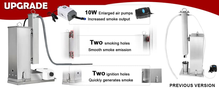 Cold Smoke Generator, 16 Hours Continuous Smoke, Stainless Steel Pellet Smoker Tube, Portable Electric Smoke Maker Outdoor Smoker Accessories for Meat Vegetables