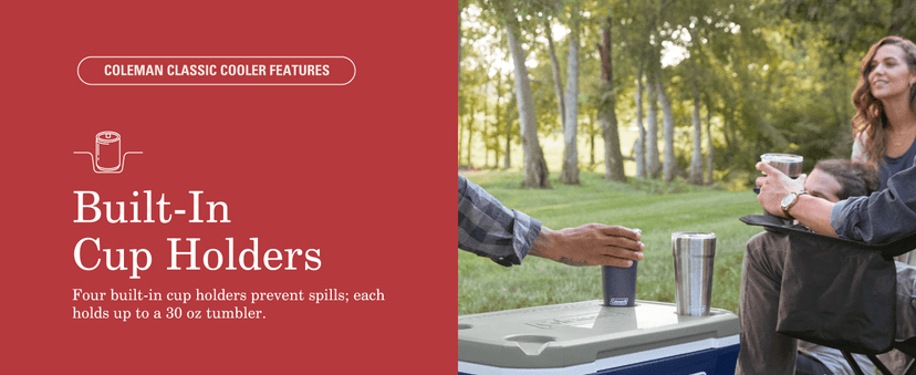 Coleman Classic Series Insulated Portable Wheeled Cooler, Leak-Resistant Outdoor Hard Cooler Keeps Ice up to 5 Days, 100-Quart