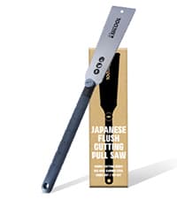 RUITOOL Japanese Hand Saw 6 Inch Double Edge Sided Pull Saw Ryoba SK5 Flexible Blade 14/17 TPI Flush Cut Beech Handle Wood Saw for Woodworking Tools