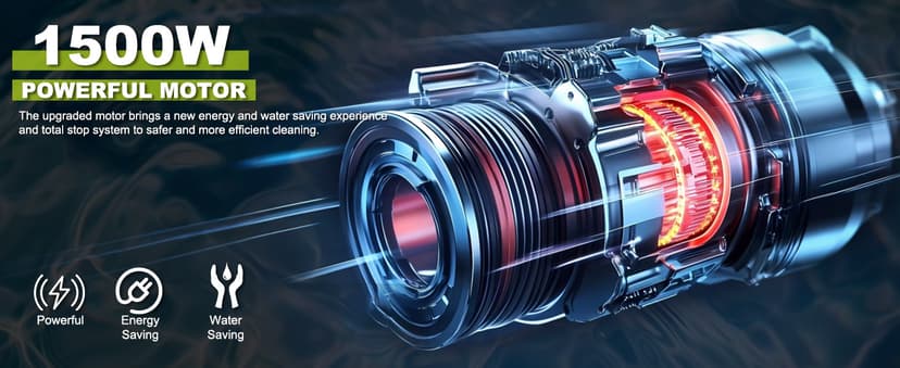 Pressure Washer, 5000PSI Max 3.6GPM Electric Power Washer with Foam Cannon 35FT Power Cord 4 Nozzles, Pressure Washer for Cars, Patios, Fences, Decks and Driveway