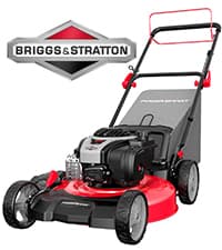 PowerSmart 21 in. Gas Lawn Mower with 125cc Briggs and Stratton E300 Engine, 2-in-1 Push Mower with Mulching & Side-Discharge