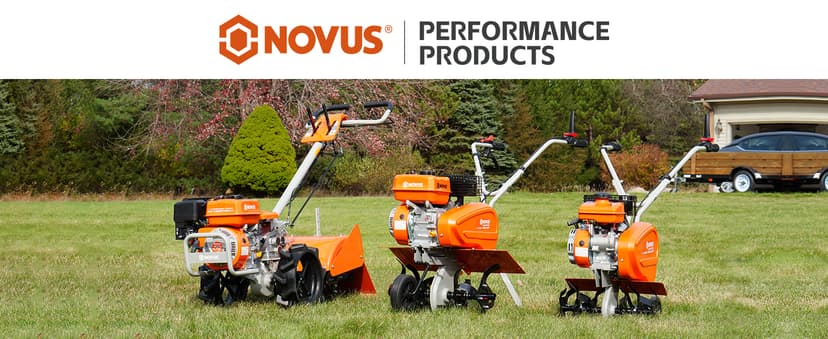 NOVUS 21-Inch Gas Tiller for Gardening, 212cc Front Tine Tiller Cultivator, 4-Cycle Engine with Toolless Adjustable Tilling Width 12"-21", Versatile Garden Tillers Gas Powered