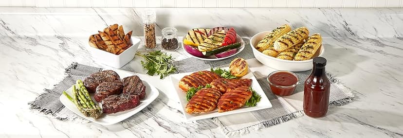 Hamilton Beach 4-in-1 Indoor Grill & Electric Griddle Combo with Bacon Cooker, Opens Flat to Double Cooking Surface, Removable Nonstick Plates, Black & Silver (25601)