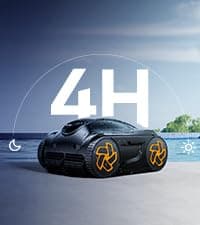 Pool Cleaner K60, 6H Runtime Cordless Robotic Pool Vacuum, Touch Screen, Smart Navigation, Cleans Floor, Walls, Waterline, Ideal for Above & In-Ground Pools, Self-Parking