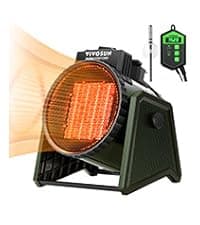 VIVOSUN Portable Greenhouse Heater, 1500W/750W Electric Heater, 3 Modes for Fast Heating, Overheat Protection, Dustproof Design for Grow Tents, Patios & Outdoors