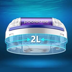 X1 Cordless Pool Cleaner Robot, Robotic Pool Vacuum for Above/In Ground Pool, 45W Dual-Motor, Self-Parking, Enhanced with 2L Debris Capacity (White and Purple)
