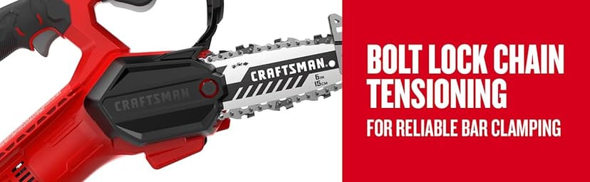 CRAFTSMAN V20 Cordless Pruning Saw, 6" Chain, Small Chainsaw with Battery and Charger Included (CMCCS320D1)