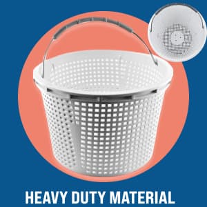 Swimables Pool Skimmer Basket for Inground Pool Compatible with Pentair U-3 Skimmer Basket and Hayward SP1070 Pool Basket | Built-in Brass Weight | 316 Stainless Steel Handle & Convenient Rubber Grip