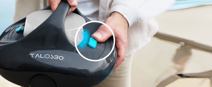 (2025 Upgraded) TALOSBO Pleco Se Cordless Pool Vacuum Cleaner Up to 130 Mins Runtime, Robotic Pool Cleaner with 2.5H Fast Charge, Ideal for Flat Above Ground and Inground Pools up to 861 Sq. Ft.