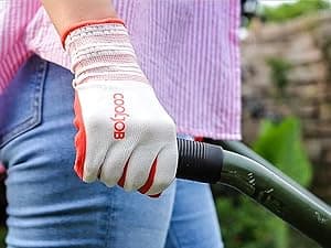 COOLJOB 6 Pairs Gardening Gloves for Women Ladies, Breathable Rubber Coated for Yard Garden, Outdoor Indoor Protective Work with Grip, Medium Size, Red & Green