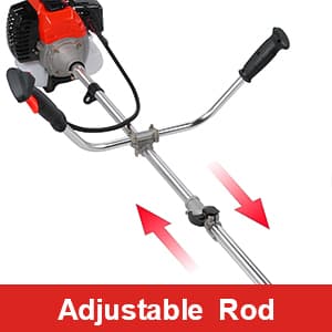 COOCHEER Weed Wacker 58cc, 4 in 1 Cordless Weed Eater Gas Powered, 2-Cycle String Trimmers Gas Brush Cutter Straight Shaft Gas Grass Trimmer for Lawn and Garden Care Trimming, Red