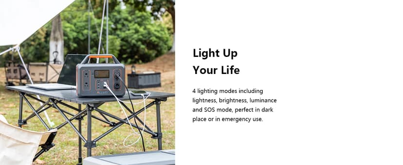 ALLWEI 300W Solar Generator with 100W Solar Panel Included, 280Wh Portable Power Station with AC Outlet USB Port, Solar Powered Battery Generator for Outdoor Camping, Home Backup, Power Outage