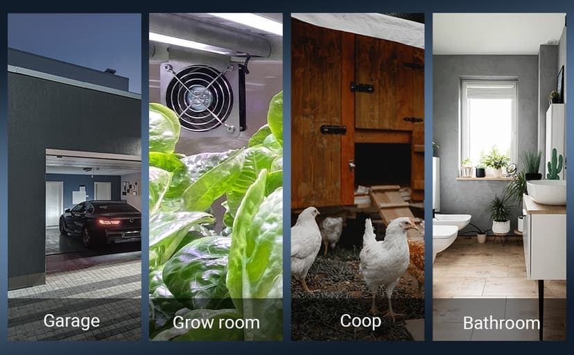 DEWENWILS 2 Pack 120V AC Fan, Waterproof Exhaust Fan 120mm, 18W 2850RPM 90CFM, DIY Cooling Fan for Refrigerator, Computer Case, Compressor Engine, Generator, UL Listed