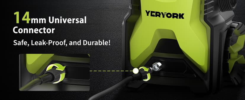 Pressure Washer, Adjustable 5000 Max PSI 2.5 Max GPM, Power Washer with 33 FT Hose Reel, Steel Wand, 500ml Foam Cannon, 4-Nozzle Set, Electric Pressure Washer for Cars, Fences, Patios