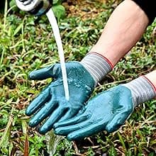 DOFOWORK Gardening Gloves - 6 Pair Gardening Gloves for Women/Men, Breathable Natural Latex Garden Gloves with Grip