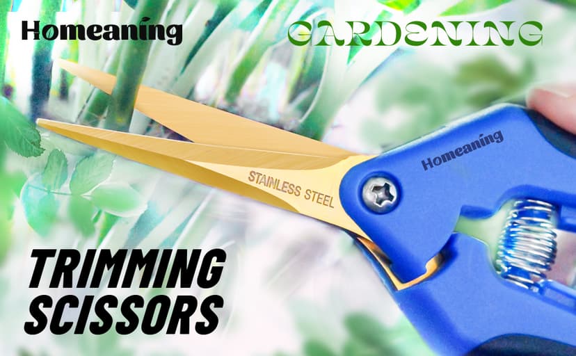 12PCS Pruning Shears with Curved Blades, Garden Trimming Scissors, Gardening Hand Pruning Snips Titanium Coated Precision Bonsai Pruning Shears, Convenient Flower Cutters (Blue)