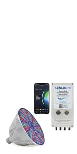 Smart Pool LED Pool Lights for Inground Pool, Wall Mounted, Color Changing with Remote - 75ft Cable, Works with Remote or Phone App - iOS/Android Compatible, Lifetime Replacement Program