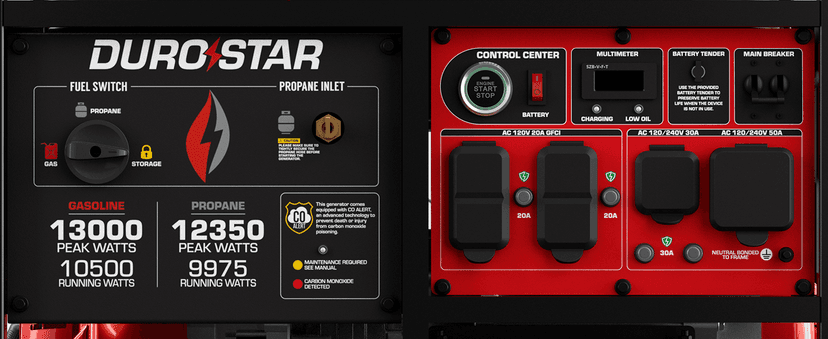 DS13000MX 13,000-Watt 500cc Dual Fuel Portable Generator