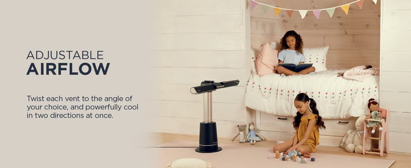 Shark TurboBlade Fan—Ultra-powerful bladeless tower fan, pivots, twists, oscillates 180°, accelerates air up to 80 ft., 10 noise levels + 10 speeds for air circulation, easy to clean, dove, TF202SWH