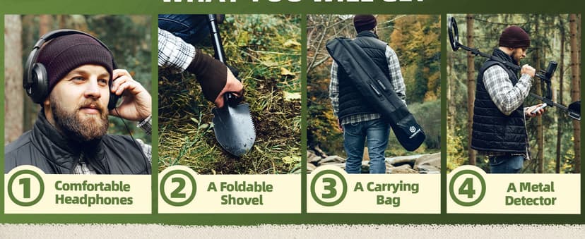 Metal Detector for Adults Professional, Waterproof Pinpoint, High Accuracy Gold and Silver Detection, Underwater and Beach Use, 10'' IP68 Coil, Bigger LCD, New Advanced DSP Chip