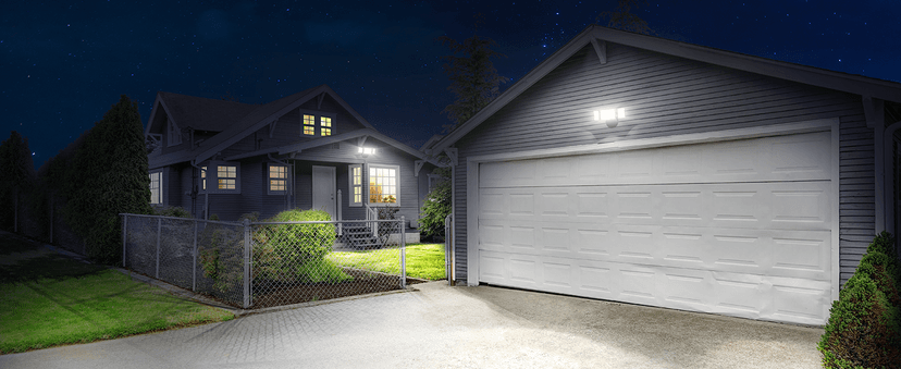 Olafus 60W Flood Lights Outdoor, Switch Controlled 6000LM LED Security Lights, IP65 Waterproof Outside Floodlights, 6500K Exterior Flood Light Fixture Wired for House Yard Porch Eave Black