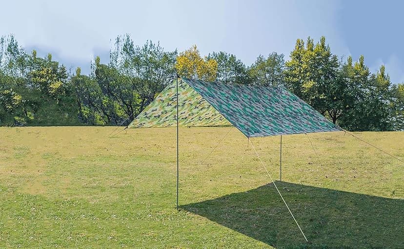 Azarxis Hammock Camping Tarp Rain Fly, Waterproof Tent Footprint Shelter Canopy Sunshade Cloth Picnic Mat for Outdoor Awning Hiking Beach Backpacking - Included Guy Lines & Stakes