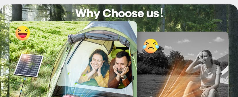 10400mAh Solar Fan with LED Lantern, 10W Solar Panel Rechargeable Battery Powered Camping Fan for Outside, 9 Inch Portable Battery Operated Power Bank for Picnic, Barbecue, Fishing, Travel