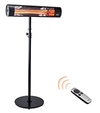 EAST OAK Electric Patio Heater for Commercial Use, 3000W Wall Mounted Electric Infrared Heater, Outdoor Heaters for Patio Deck, Outdoor Heater with IP65 Waterproof Remote Control Black 240V