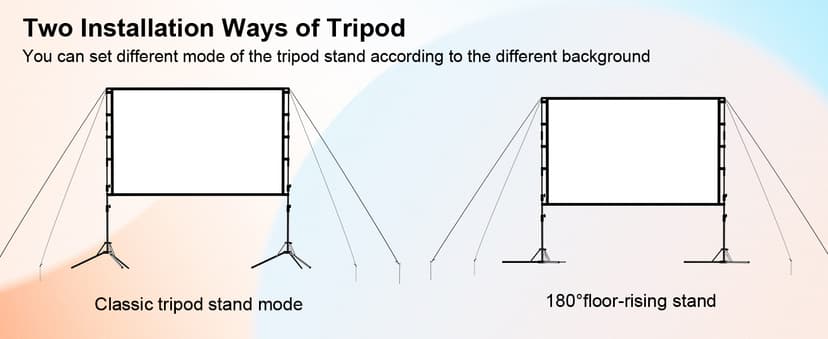 Projector Screen and Stand,GAINVANE 120 inch Portable Projector Screen Indoor Outdoor Projection Screen 16:9 4K HD Wrinkle-Free Light-Weight Movie Screen with Carry Bag for Backyard Movie Night