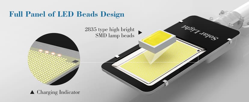 6000W Solar Street Lights Outdoor - 6500K Solar Lights Outdoor Waterproof Dusk to Dawn, High Brightness Street Lights Solar Powered with Remote Control for Yard, Parking lot and Garage