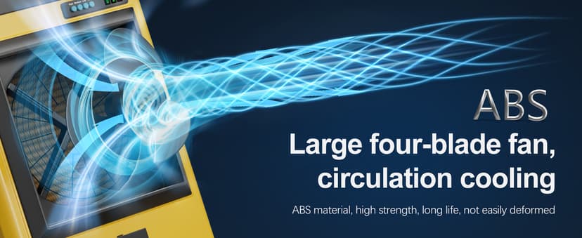 Swamp Cooler, 6500 CFM Evaporative Air Cooler, 19 Gal Water Tank Outdoor Air Conditioner, 3 Speed,5 Ice Boxes,Suitable for Indoor & Outdoor Garage,Patio,courtyard,factory workshop,50inch