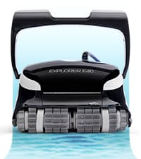 Dolphin (2024 Model) E10 Automatic Robotic Pool Vacuum Cleaner, Active Scrubber Brush, Top Load Filters Access, Ideal for Above-Ground Pools up to 30 FT in Length