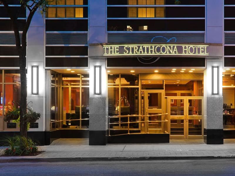 Outdoor Wall Sconce Lights,2Packs 10%-100% Dimmable LED Modern Porch & Patio Wall Light Fixture, 23.6in Black Exterior Sconce Wall Mounted Lights Suitable for Garage Courtyard House(6000K)