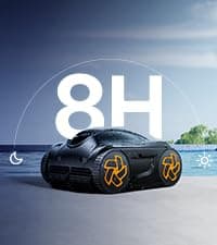 Pool Cleaner K60, 6H Runtime Cordless Robotic Pool Vacuum, Touch Screen, Smart Navigation, Cleans Floor, Walls, Waterline, Ideal for Above & In-Ground Pools, Self-Parking