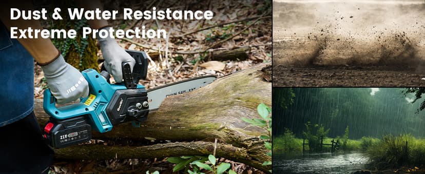 Seesii Chainsaw Cordless 12-inch, Electric HandHeld Chain Saw, 12-in Portable Chainsaw Battery Powered Saws for Trees Wood Cutting, 2 * 4.0Ah Battery and Charger Included, CH1200+