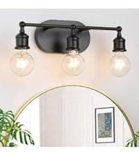 MAXvolador Outdoor Wall Lantern, Exterior Waterproof Wall Sconce Light Fixture, Black Anti-Rust Mount Light with Clear Glass, E26 Base Wall Lamp