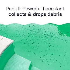 HTH 52038 Swimming Pool Care Green to Blue, Advanced Shock System, 2-Step Swimming Pool Care Solution, 1 Kit