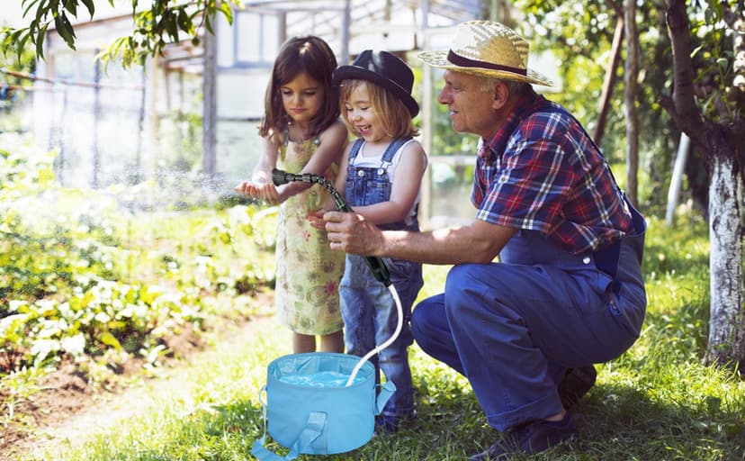 Portable Misting System with Water Pump, Plant Sprayer & Garden Hose Mister 3-in-1, No Faucet Required Misters for Outside Patio Beach Camping Golf Cart Boat, Smart Misting Cooling System