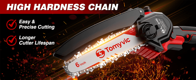 Electric Mini Chainsaw Battery Powered - 6 Inch Cordless Handheld Power Chain Saw With Charger For Trimming On Tree Branches, Wood Cutting, Pruning Limbs To Yard Clean-Up & Gift-Ready