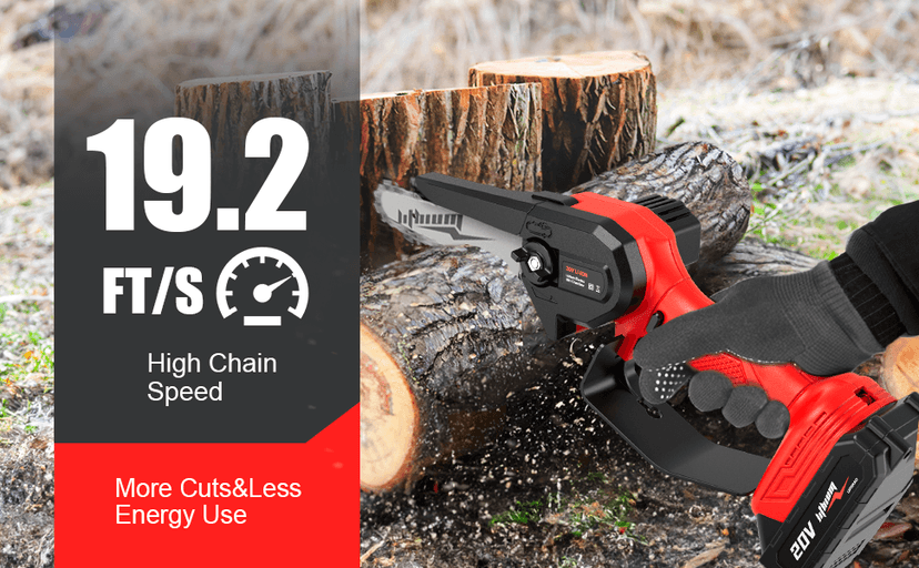 Cordless Pole Saw, 2-in-1 6" Battery Powered Pole Saws for Tree Trimming, 20V 2.0Ah Battery Mini Chainsaw with Pole, 15ft Reach Small Pole Saw for Wood Cutting, Trimming