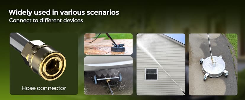 Pressure Washer, 4000PSI 2.8 GPM Power Washer with 35FT Power Cord and 26FT Hose, Electric Pressure Washer with 5 Nozzles & 500ml Foam Cannon, Cleaning for Cars, Home, Driveways, Yards, Pools