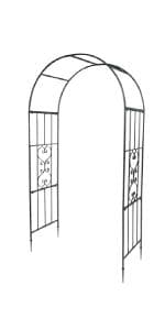 VINGLI Garden Arbor, Arch Archway for Wedding Ceremony Party, Steel Garden Trellis for Plant Climbing, Christmas Decorations Pergola for Backyard, Lawn (Black)