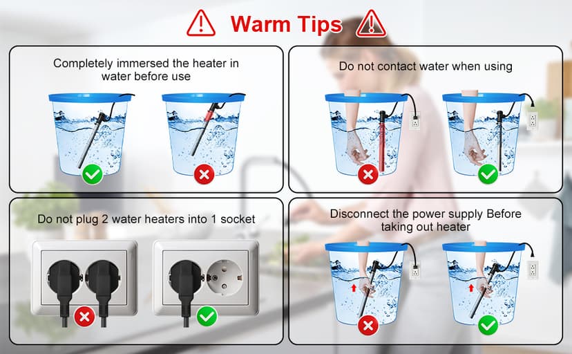 1500W 120V Titanium Heater Assembly with Sensor, for Bathtub Pool Water Tank Cattle Trough, Submersible Hot Tub Heater, Portable Electric Heater